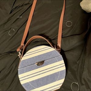 blue/brown/white bag/purse